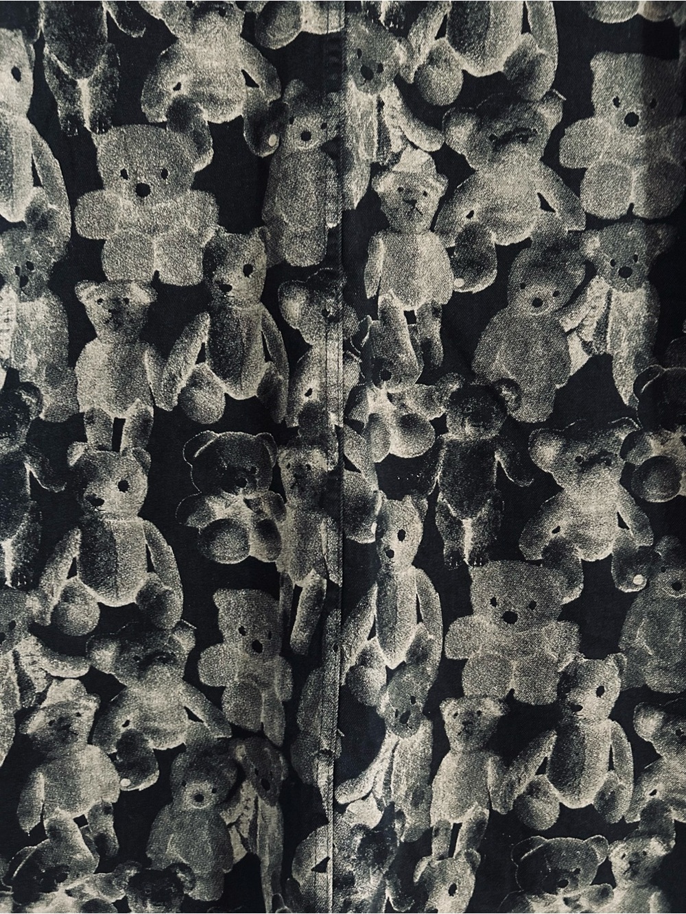 Teddy Fresh Black and Gray Teddy Bear Print Short Sleeve Dress - Picture 3 of 7